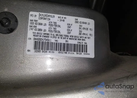 2001 Dodge Durango Slt from USA, damaged, VIN 1B4HS28ZX1F545811